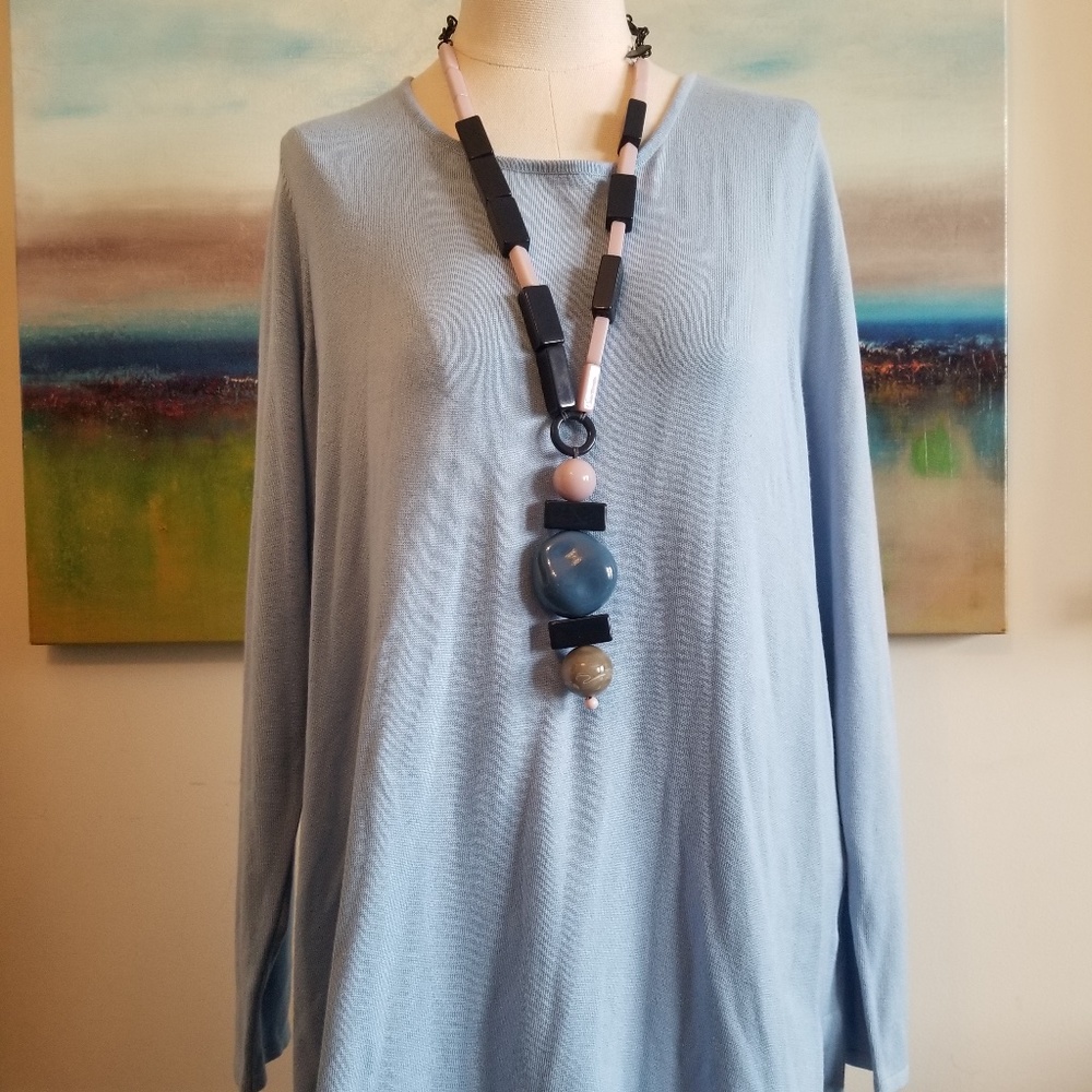 T Tahari Solid Monochrome Long-Sleeve Tops (2 Color Options)